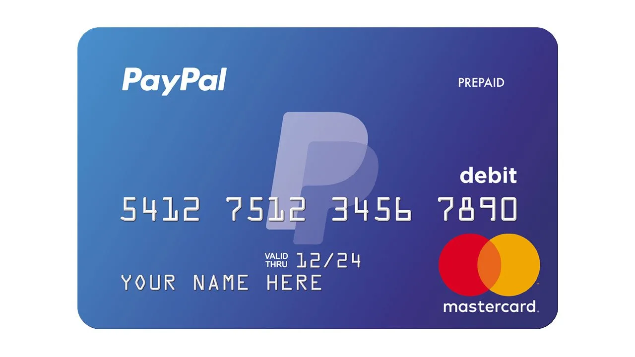 Master card for PayPal verification