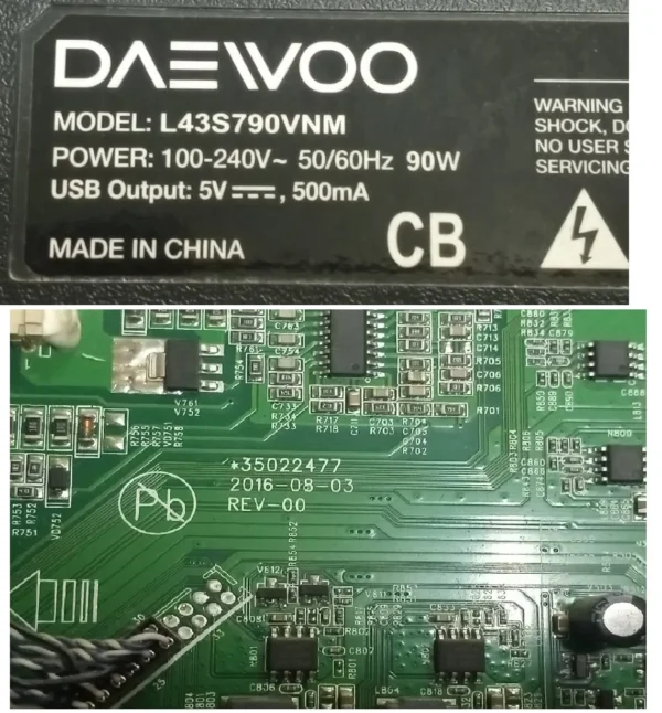 Daewoo 43 Inch Smart TV L43S790VNM Firmware